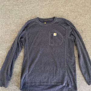 Carhartt force Men's Heathered Navy Long Sleeve Tee. Base Layer Thermal